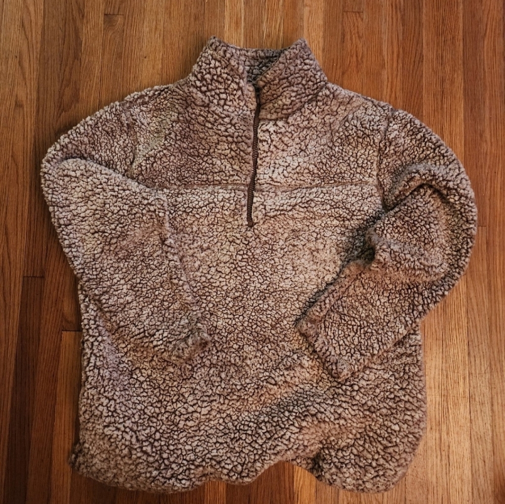 Brown Sherpa Pullover
